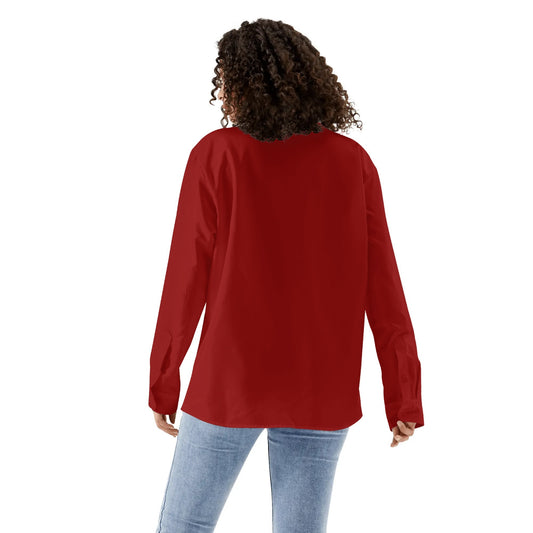 Camisa informal DAZ Luxury de manga larga con botones para mujer