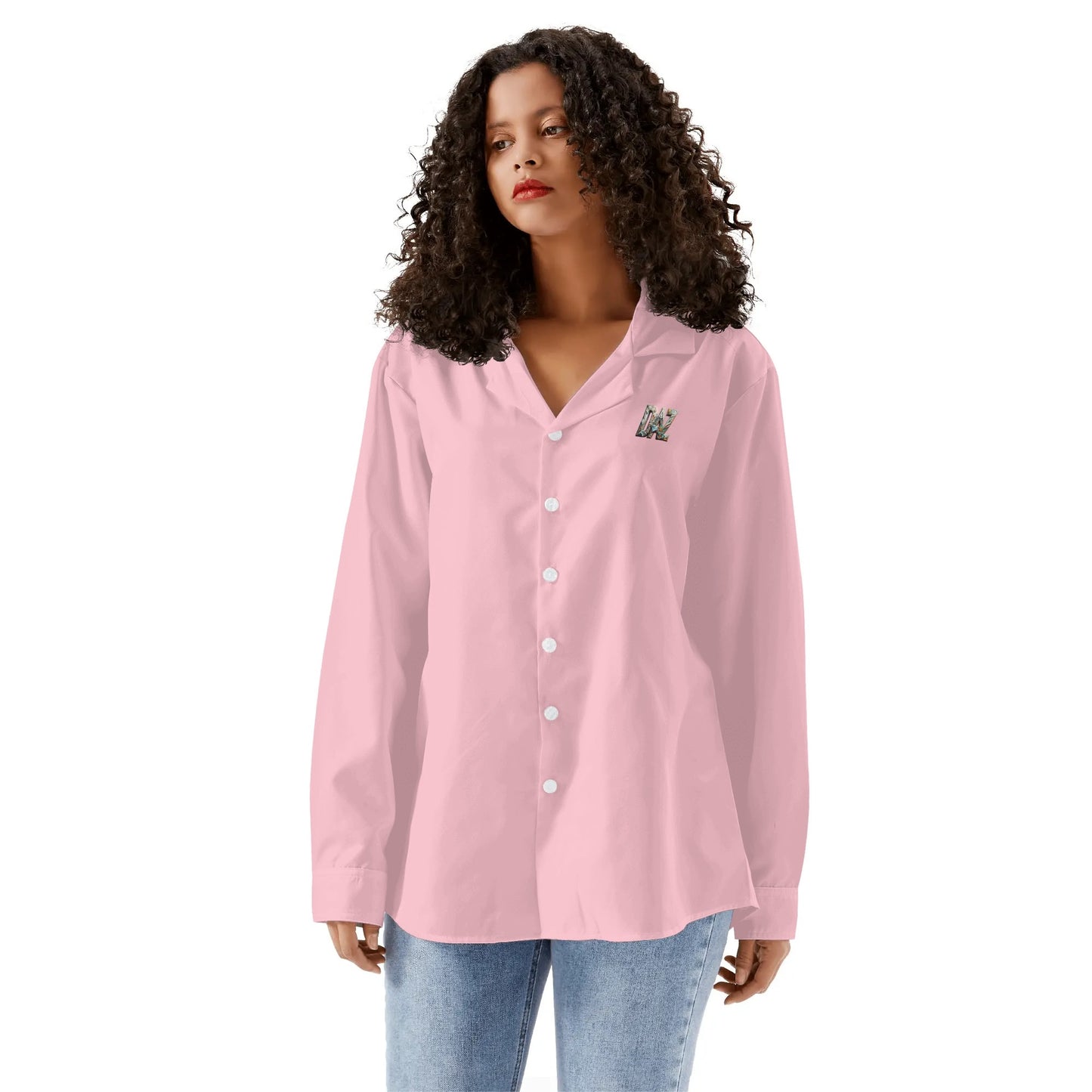 Camisa informal DAZ Luxury de manga larga con botones para mujer