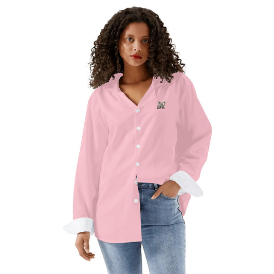 Camisa informal DAZ Luxury de manga larga con botones para mujer
