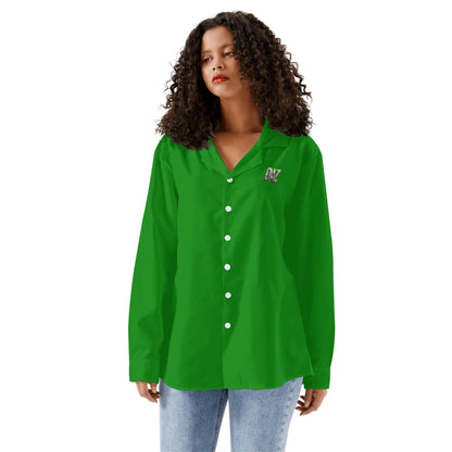 Camisa informal DAZ Luxury de manga larga con botones para mujer