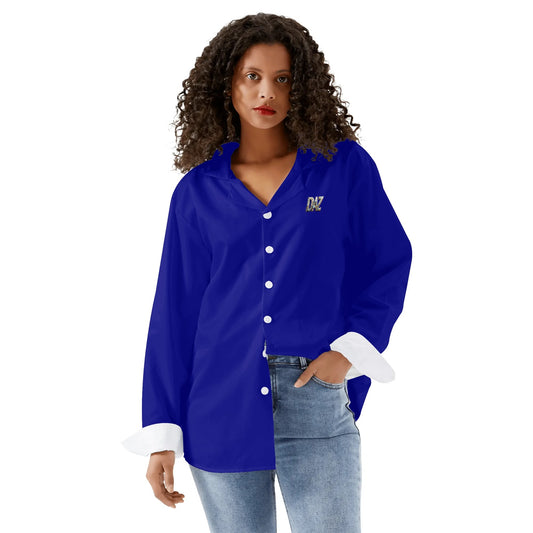 Camisa informal DAZ Luxury de manga larga con botones para mujer