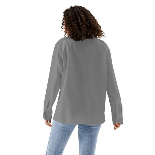 Camisa informal DAZ Luxury de manga larga con botones para mujer