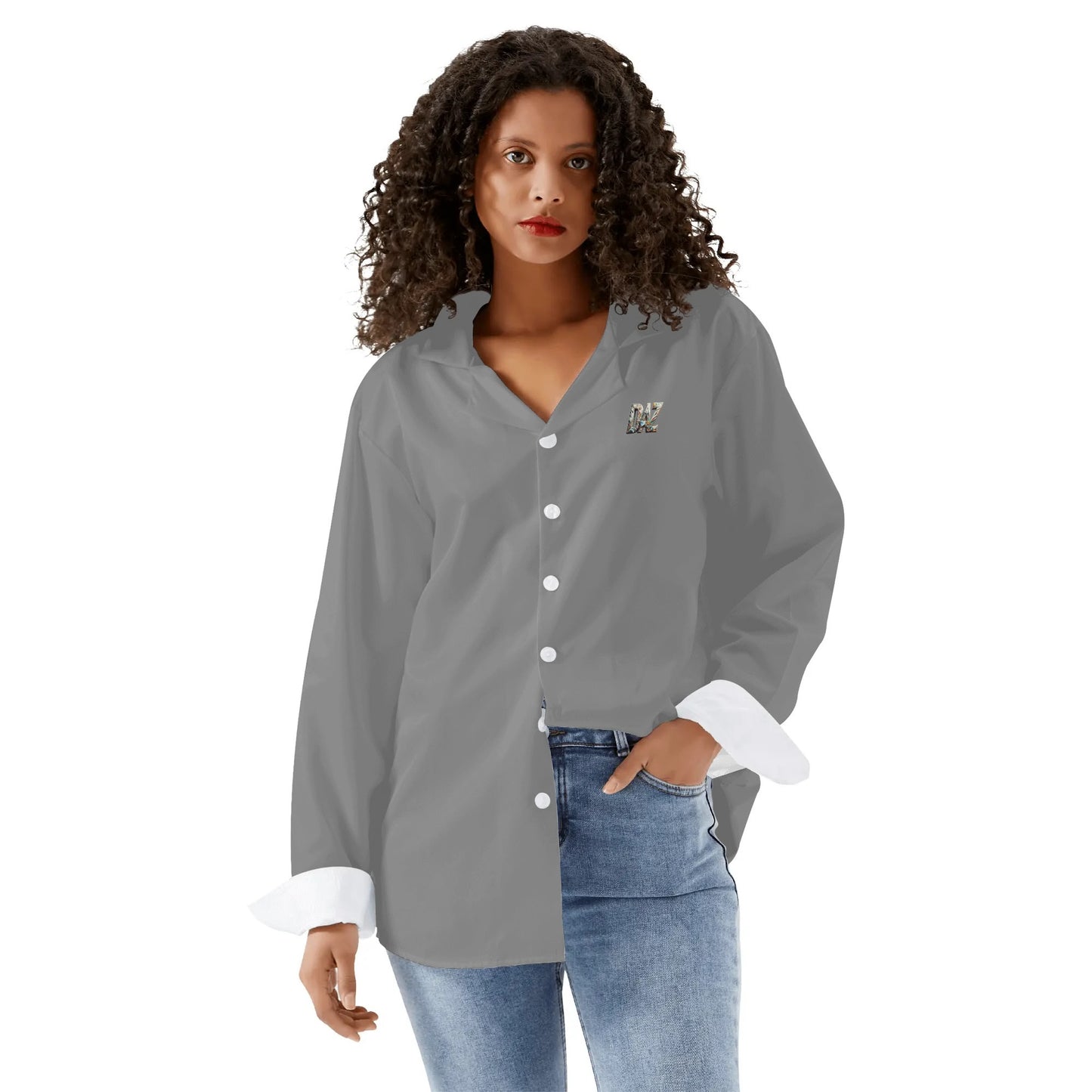 DAZ Luxury Women's Casual Long Sleeve Button Down Shirt