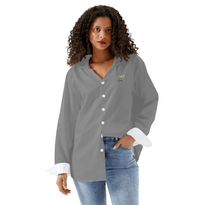DAZ Luxury Women's Casual Long Sleeve Button Down Shirt