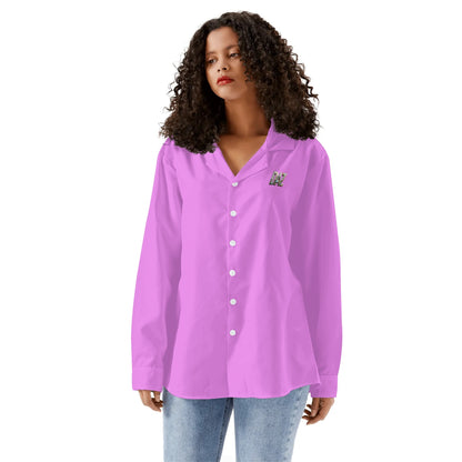 Camisa informal DAZ Luxury de manga larga con botones para mujer