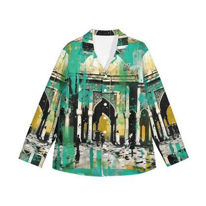 Camisa informal DAZ Luxury de manga larga con botones para mujer