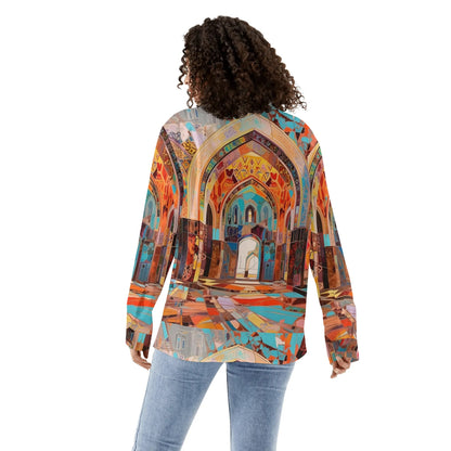 Camisa informal DAZ Luxury de manga larga con botones para mujer