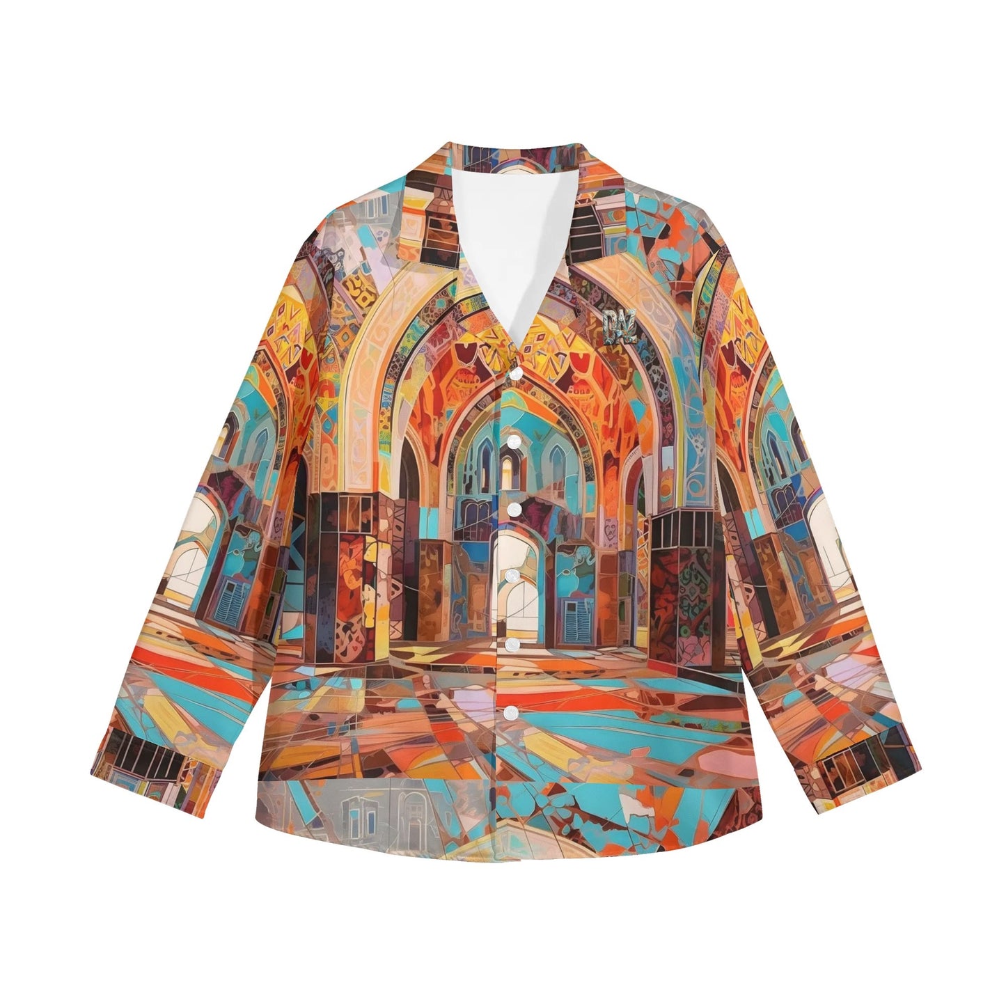 Camisa informal DAZ Luxury de manga larga con botones para mujer