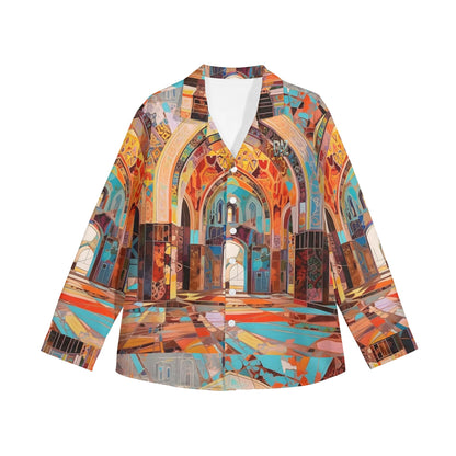 Camisa informal DAZ Luxury de manga larga con botones para mujer