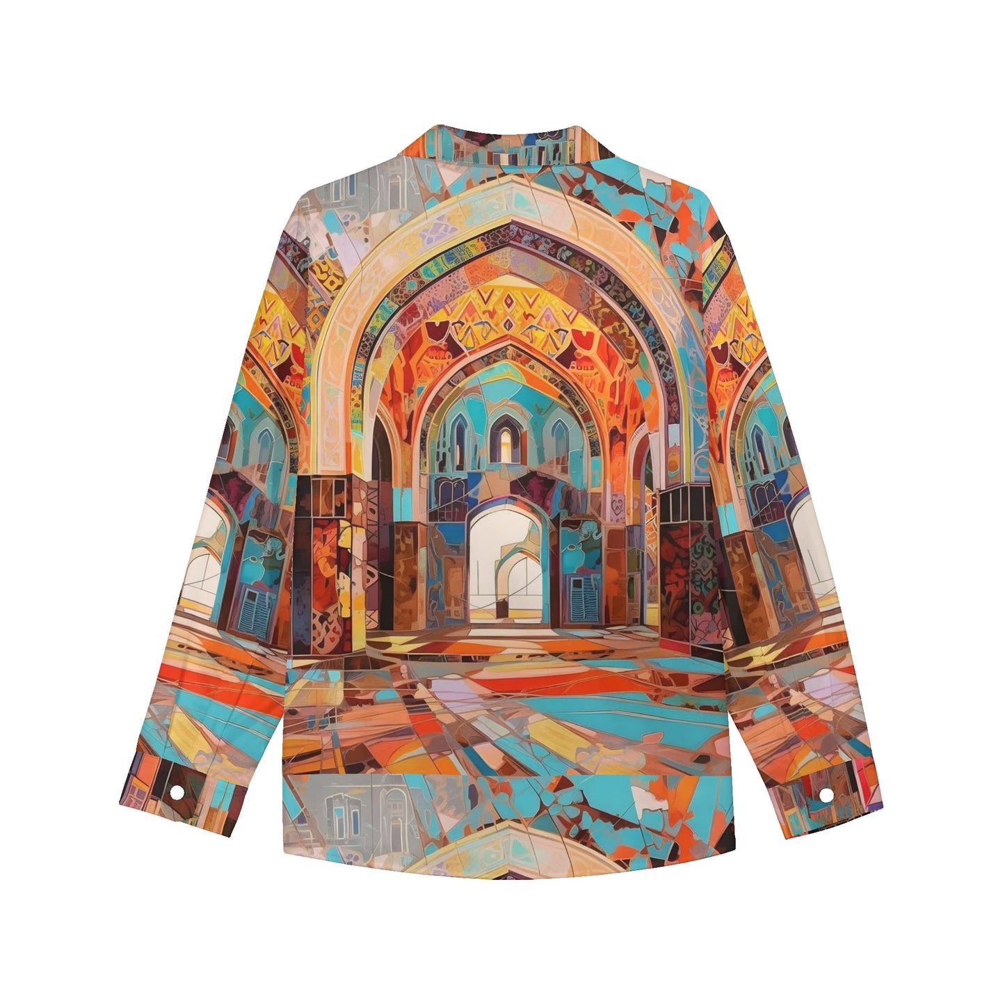 Camisa informal DAZ Luxury de manga larga con botones para mujer