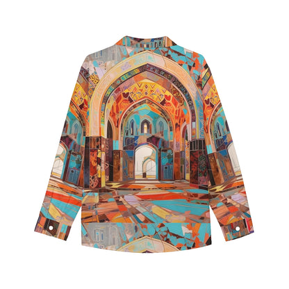Camisa informal DAZ Luxury de manga larga con botones para mujer