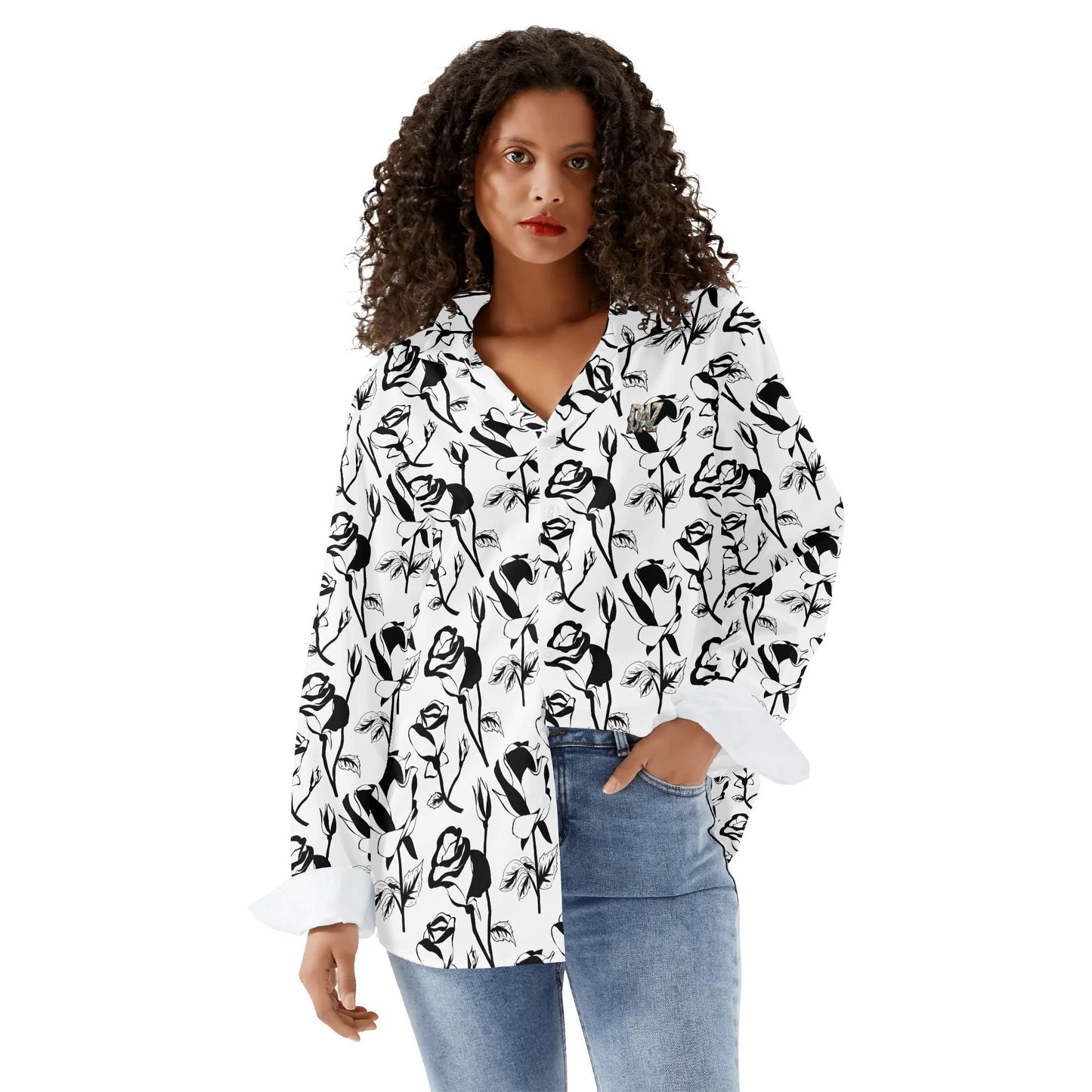 DAZ Luxury Women's Casual Long Sleeve Button Down Shirt