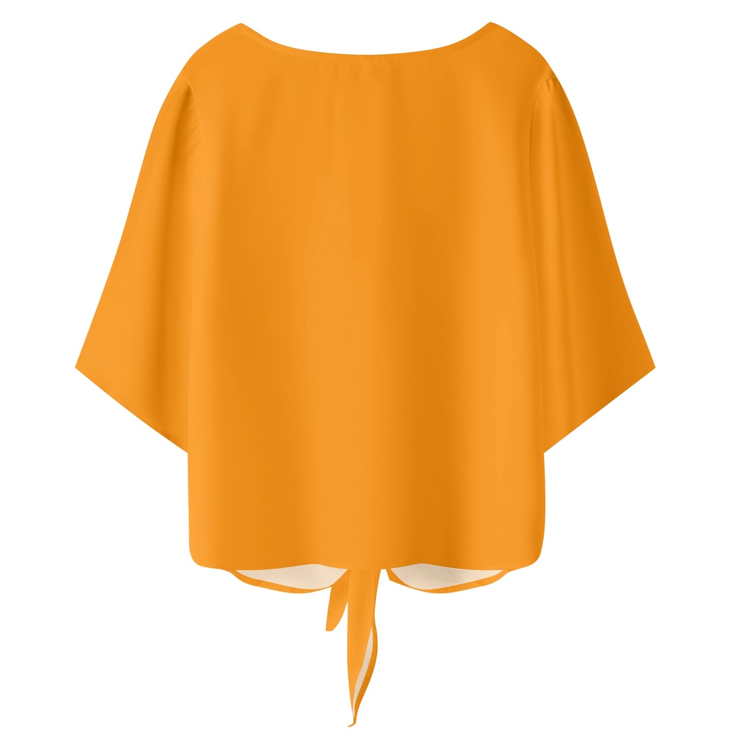 Blusa de gasa DAZ Premium con nudo delantero y escote en V para mujer