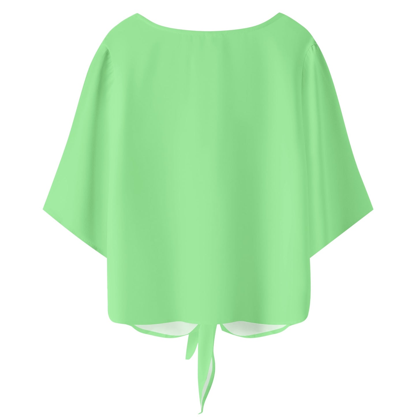Blusa de gasa DAZ Premium con nudo delantero y escote en V para mujer
