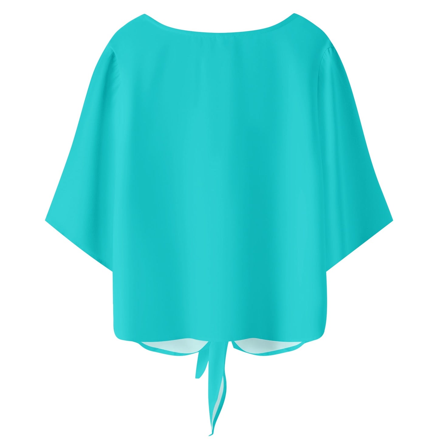 Blusa de gasa DAZ Premium con nudo delantero y escote en V para mujer