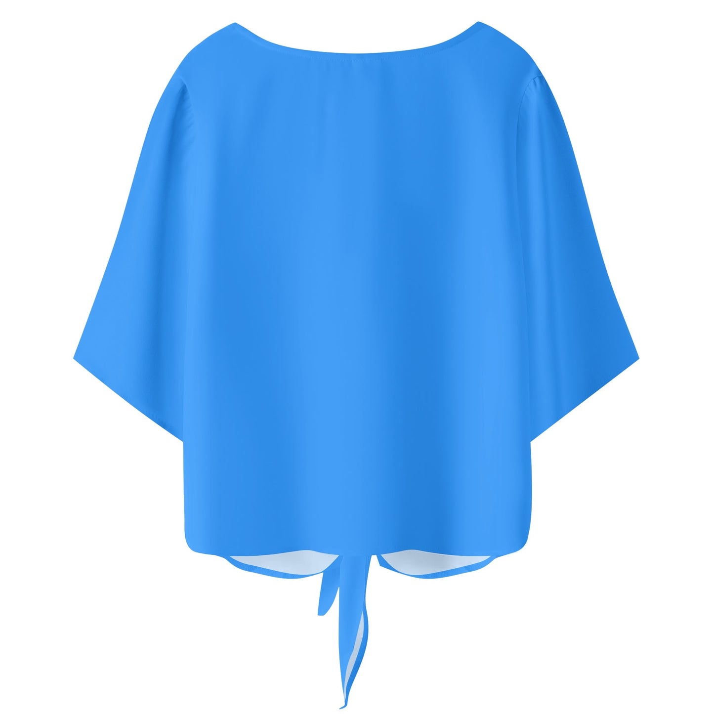 Blusa de gasa DAZ Premium con nudo delantero y escote en V para mujer