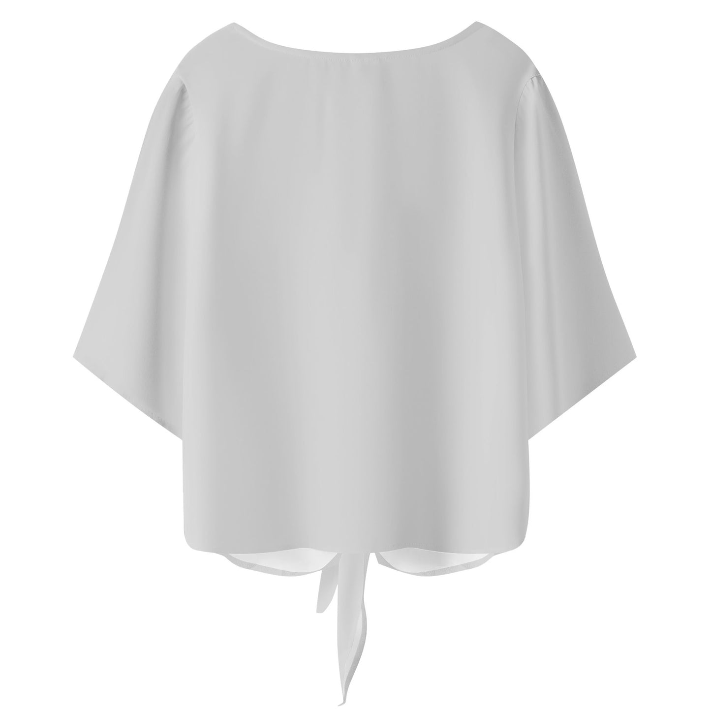 Blusa de gasa DAZ Premium con nudo delantero y escote en V para mujer