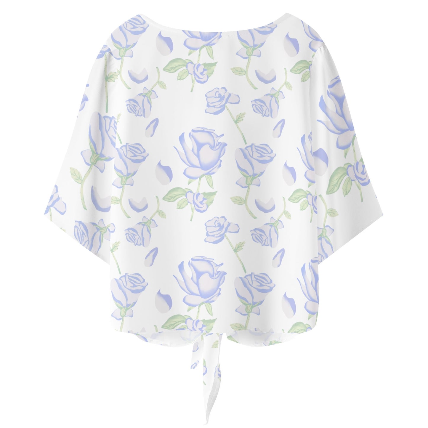 DAZ Premium Chiffon Blouse with Front Knot and V Neckline for Women