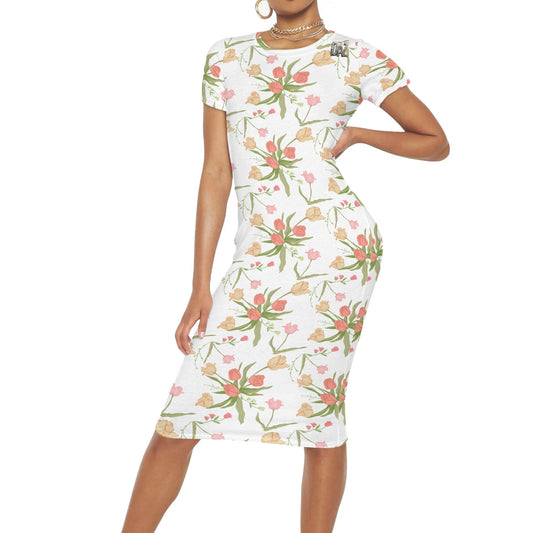 Vestido DAZ de manga corta para mujer