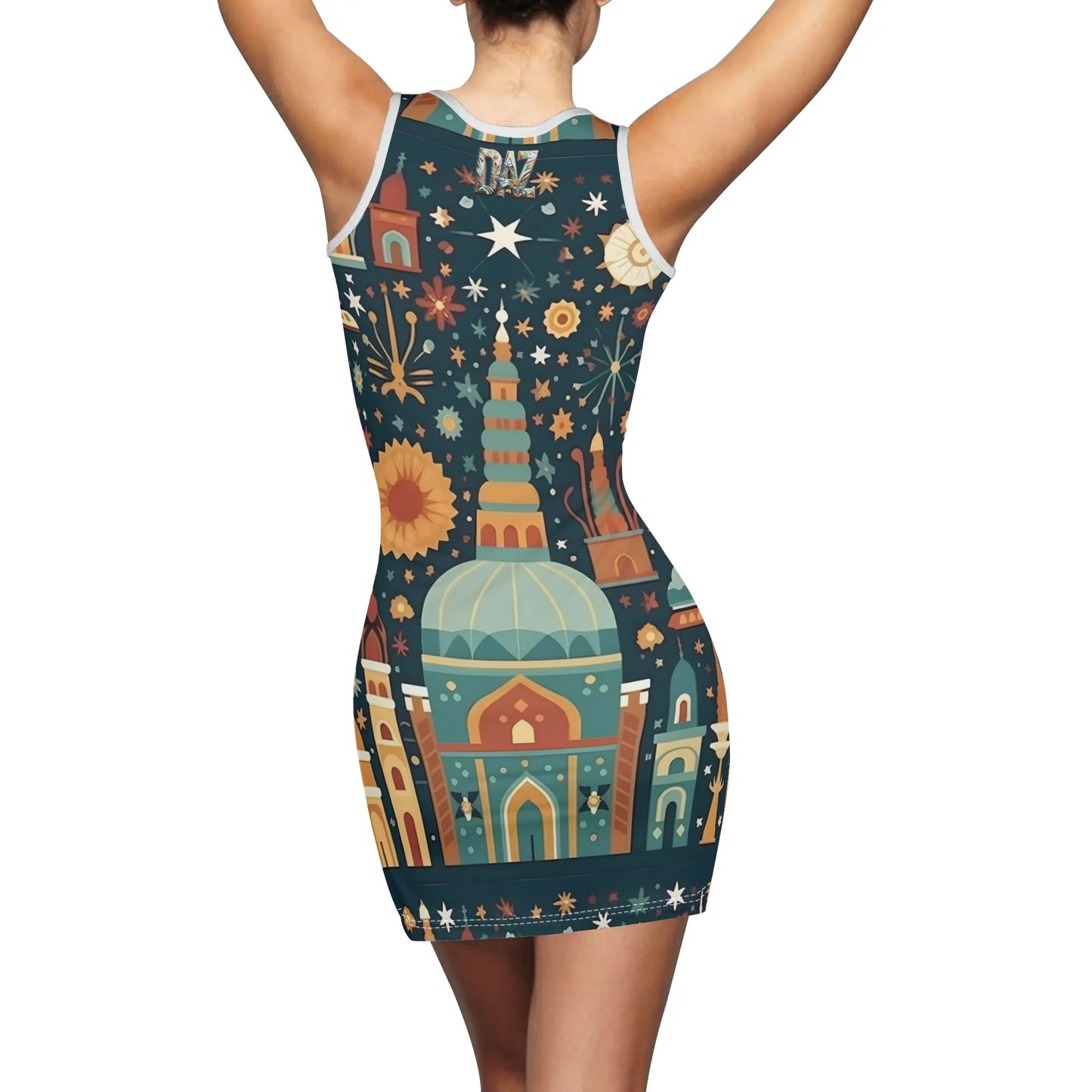 Vestidos para mujer ajustado con escote y realce de la cadera