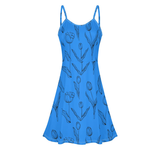 Vestido DAZ Luxury corto con tirantes finos ajustables y sin mangas para mujer
