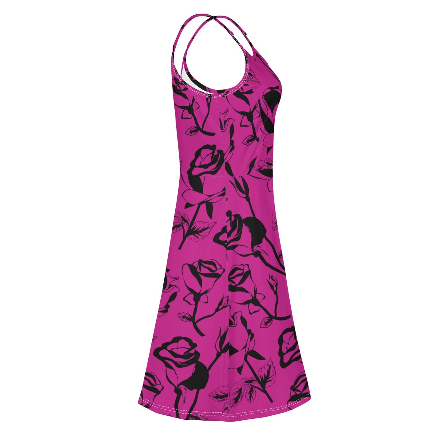 Vestido DAZ Luxury corto con tirantes finos ajustables y sin mangas para mujer