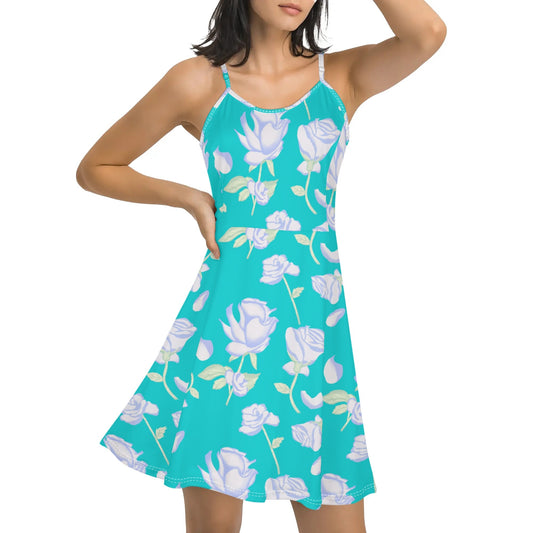 Vestido DAZ Luxury corto con tirantes finos ajustables y sin mangas para mujer
