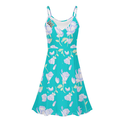 Vestido DAZ Luxury corto con tirantes finos ajustables y sin mangas para mujer