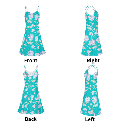 Vestido DAZ Luxury corto con tirantes finos ajustables y sin mangas para mujer