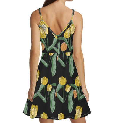 Vestido DAZ Luxury corto con tirantes finos ajustables y sin mangas para mujer