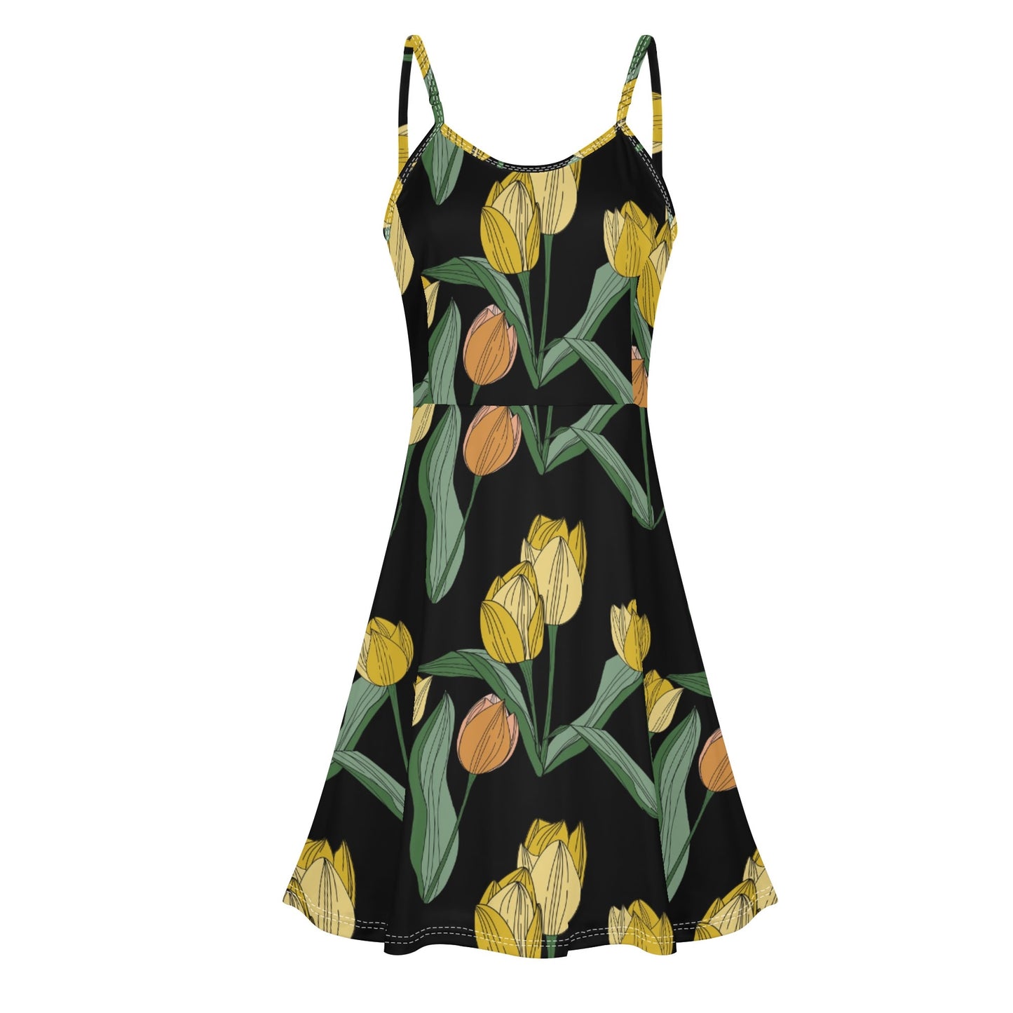 Vestido DAZ Luxury corto con tirantes finos ajustables y sin mangas para mujer