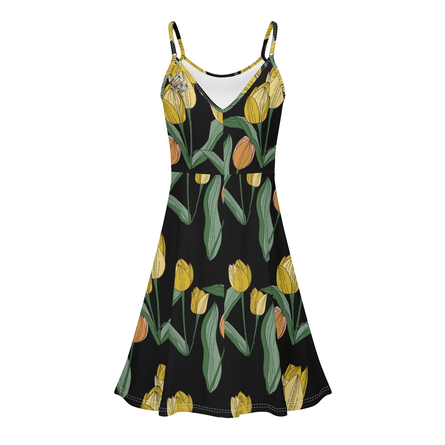 Vestido DAZ Luxury corto con tirantes finos ajustables y sin mangas para mujer