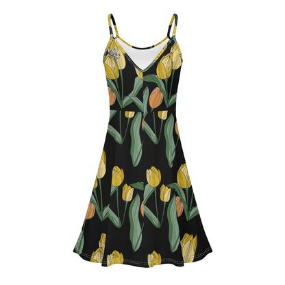 Vestido DAZ Luxury corto con tirantes finos ajustables y sin mangas para mujer