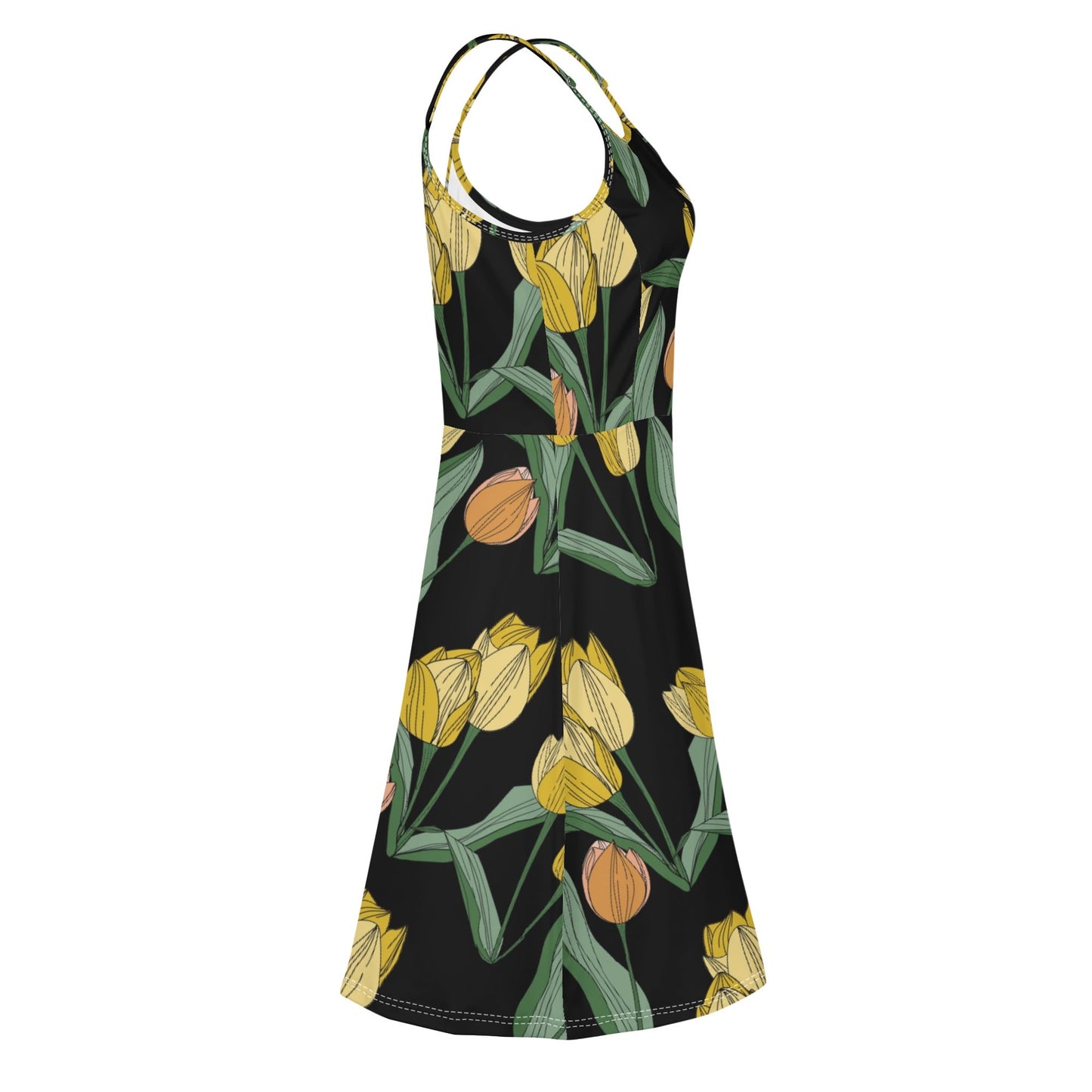 Vestido DAZ Luxury corto con tirantes finos ajustables y sin mangas para mujer
