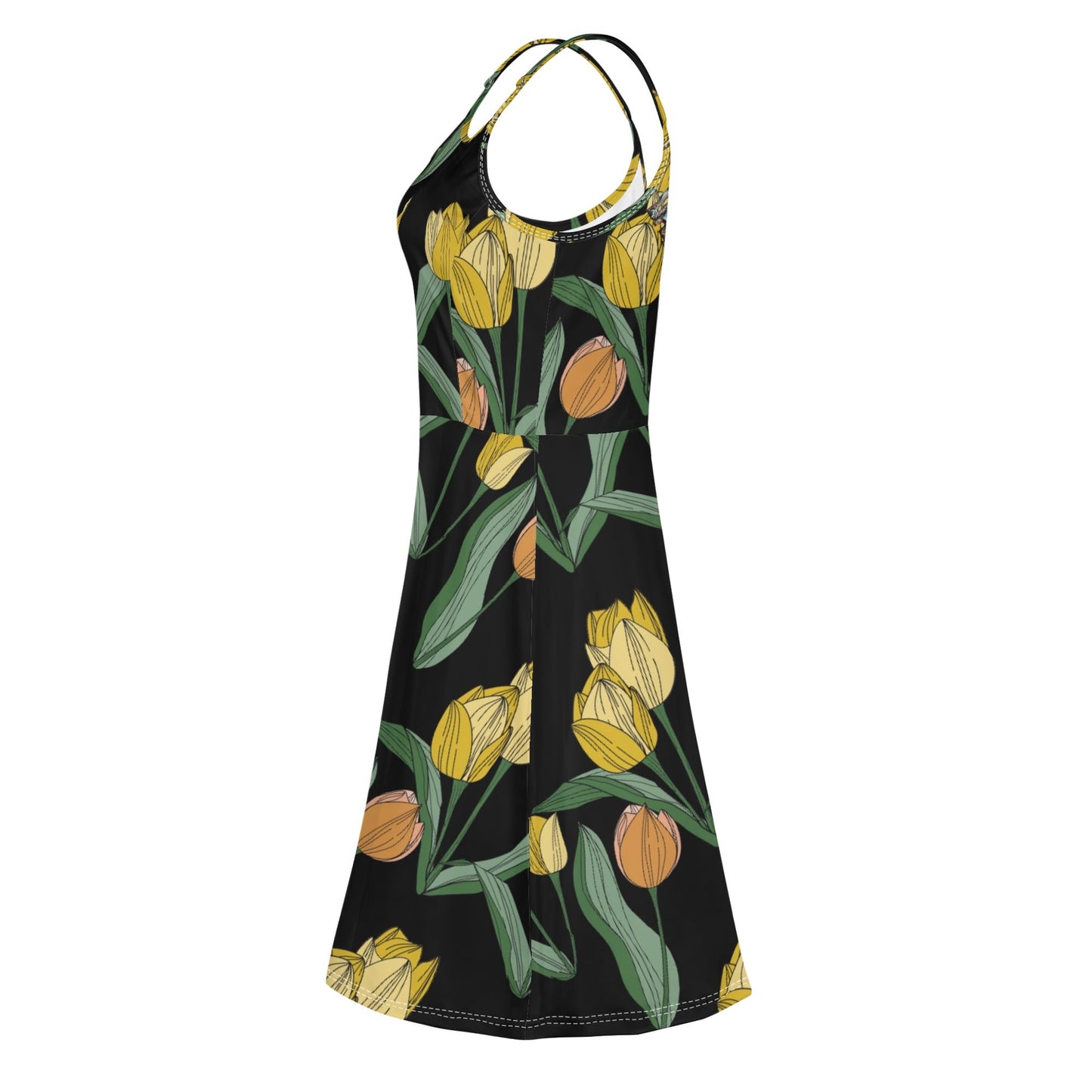 Vestido DAZ Luxury corto con tirantes finos ajustables y sin mangas para mujer