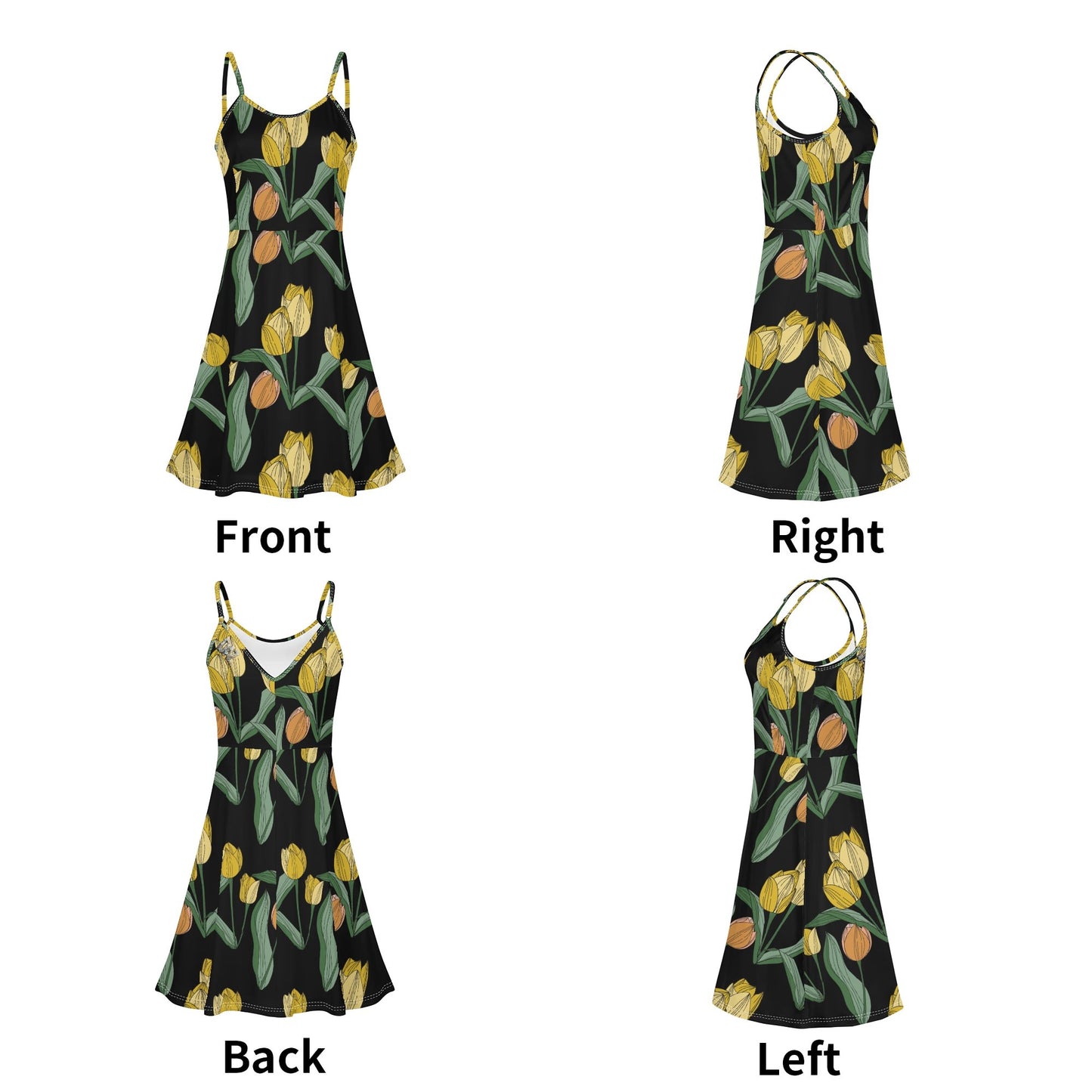 Vestido DAZ Luxury corto con tirantes finos ajustables y sin mangas para mujer