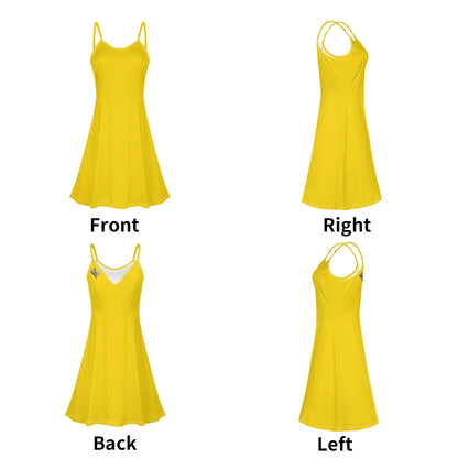 Vestido DAZ Luxury corto con tirantes finos ajustables y sin mangas para mujer