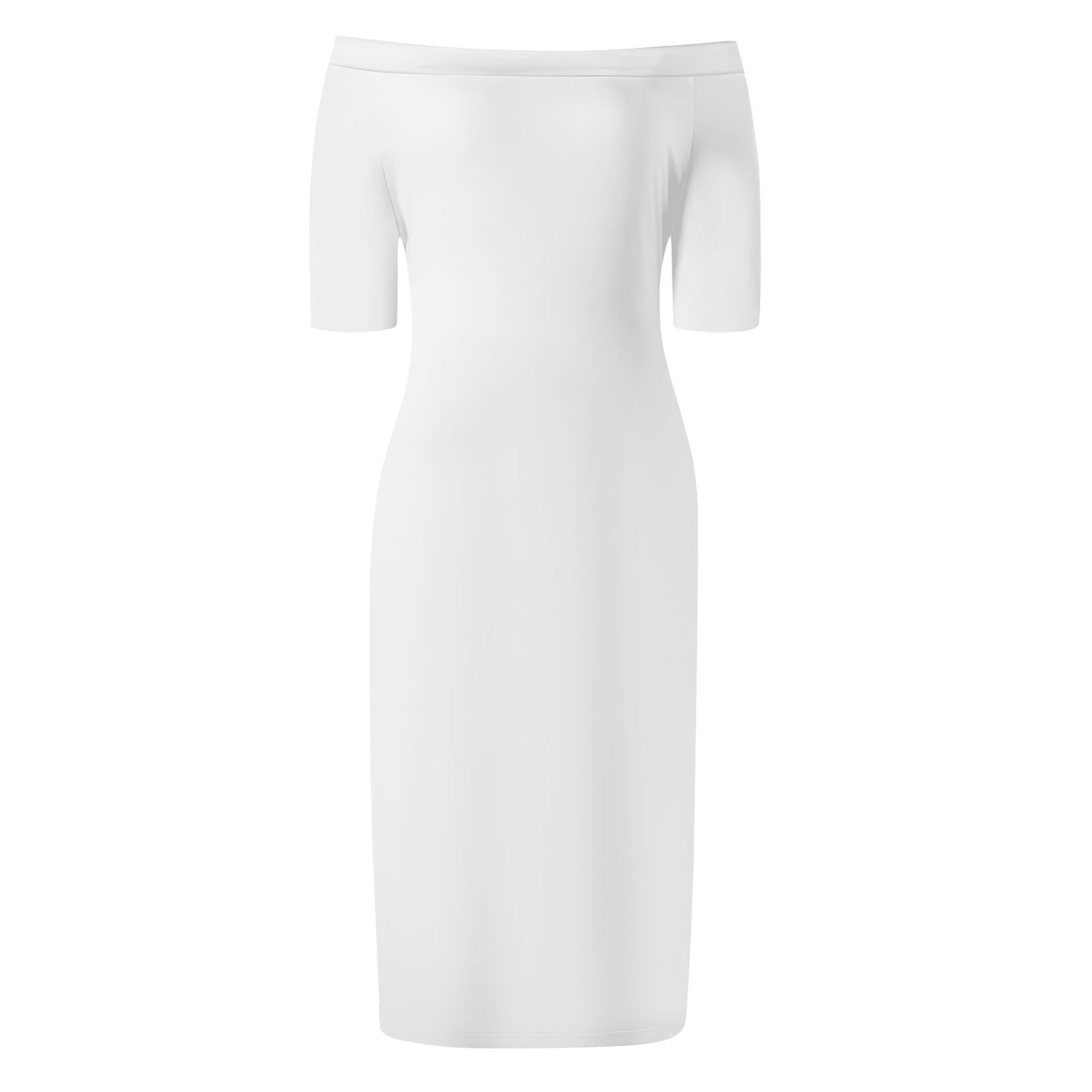 Vestido cruzado elegante DAZ Luxury de manga corta con hombros descubiertos para mujer