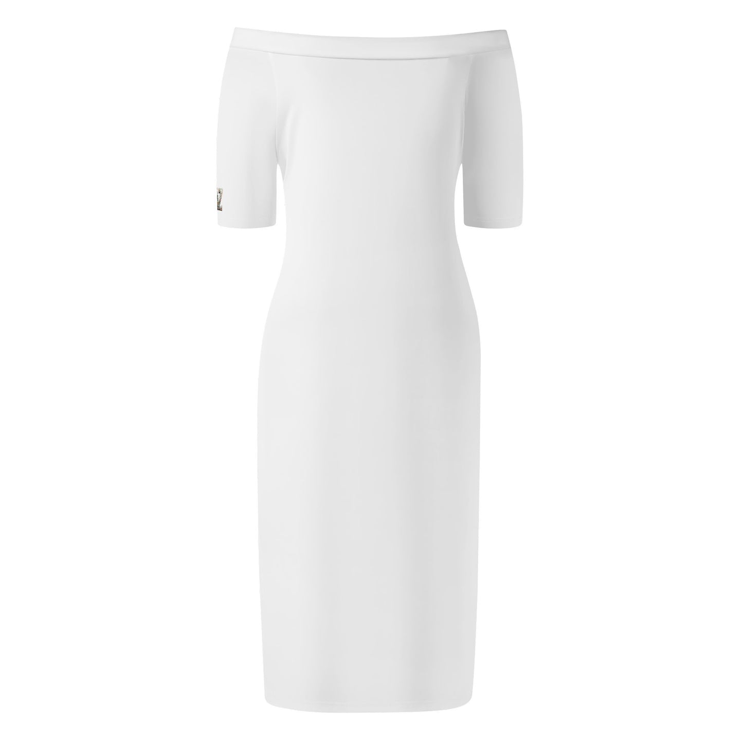 Vestido cruzado elegante DAZ Luxury de manga corta con hombros descubiertos para mujer