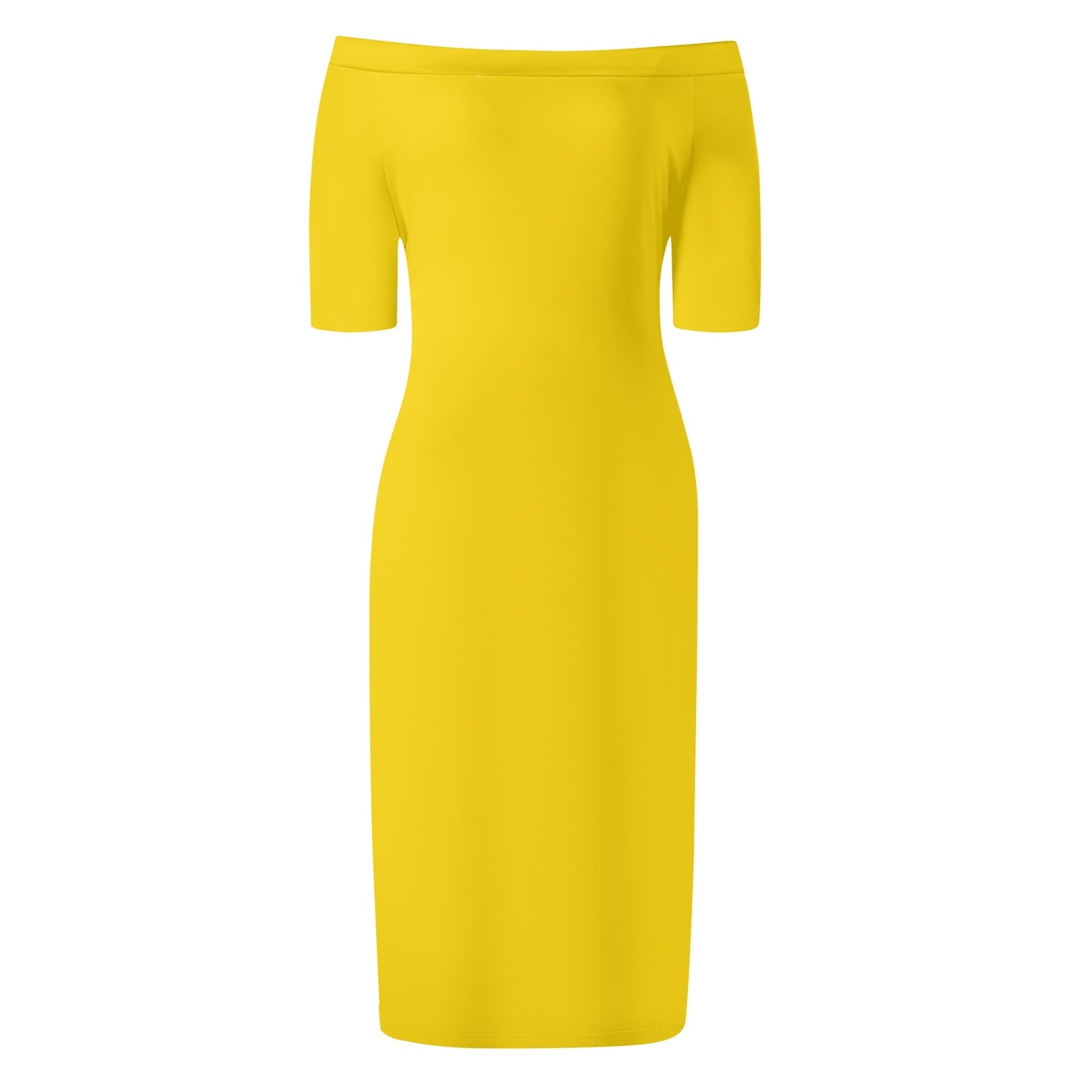 Vestido cruzado elegante DAZ Luxury de manga corta con hombros descubiertos para mujer