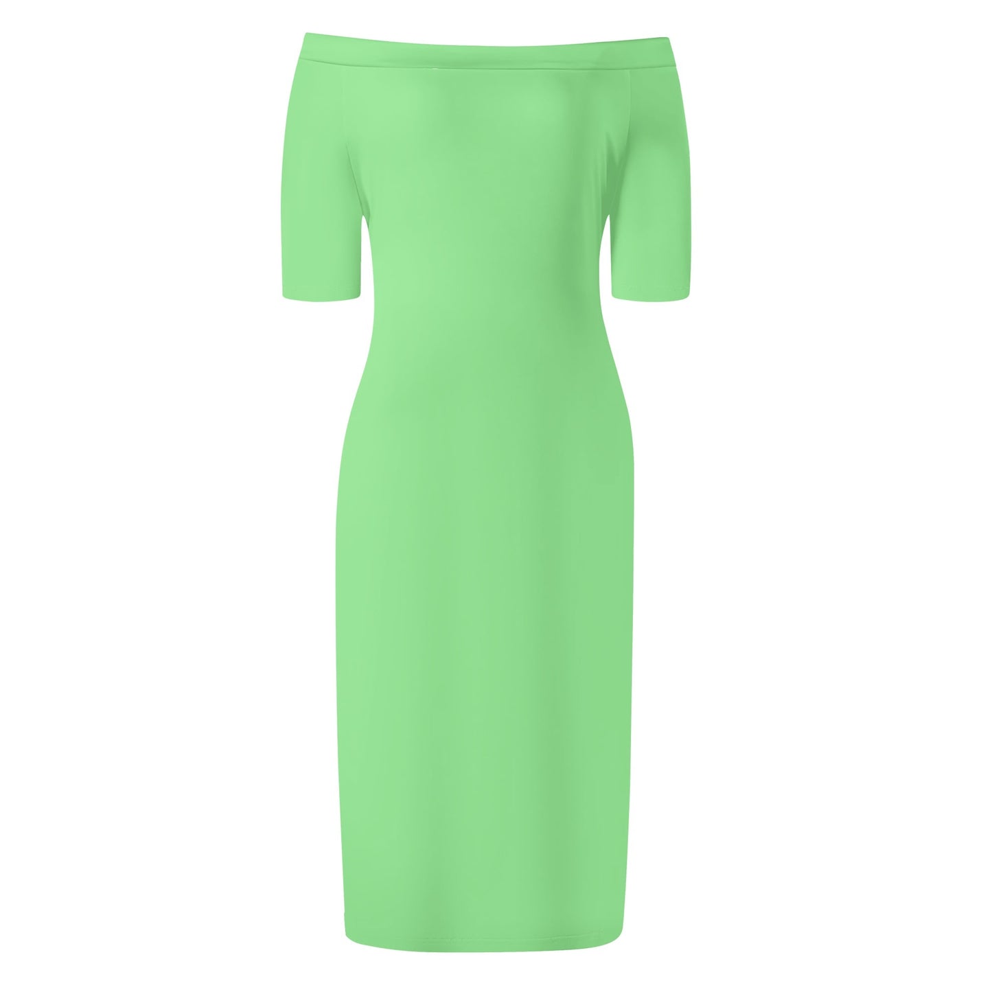 Vestido cruzado elegante DAZ Luxury de manga corta con hombros descubiertos para mujer