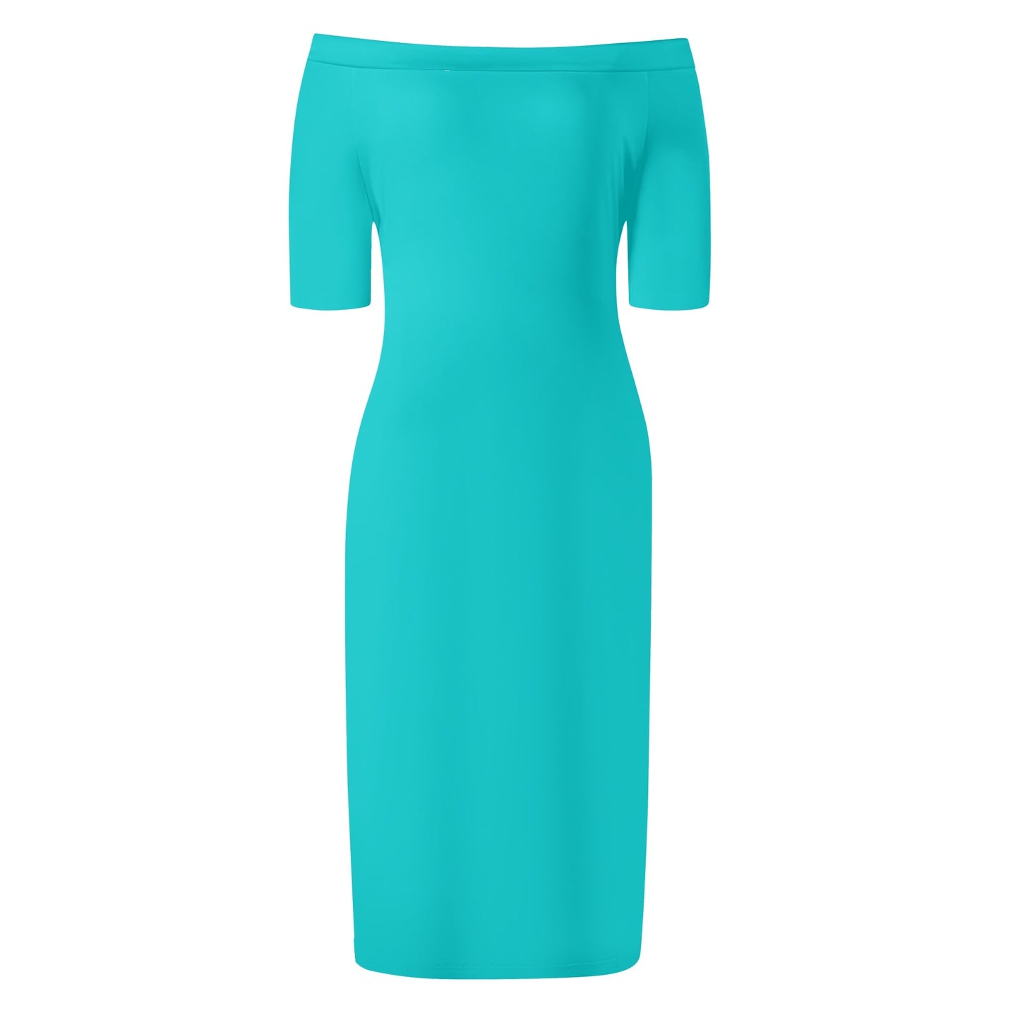 Vestido cruzado elegante DAZ Luxury de manga corta con hombros descubiertos para mujer