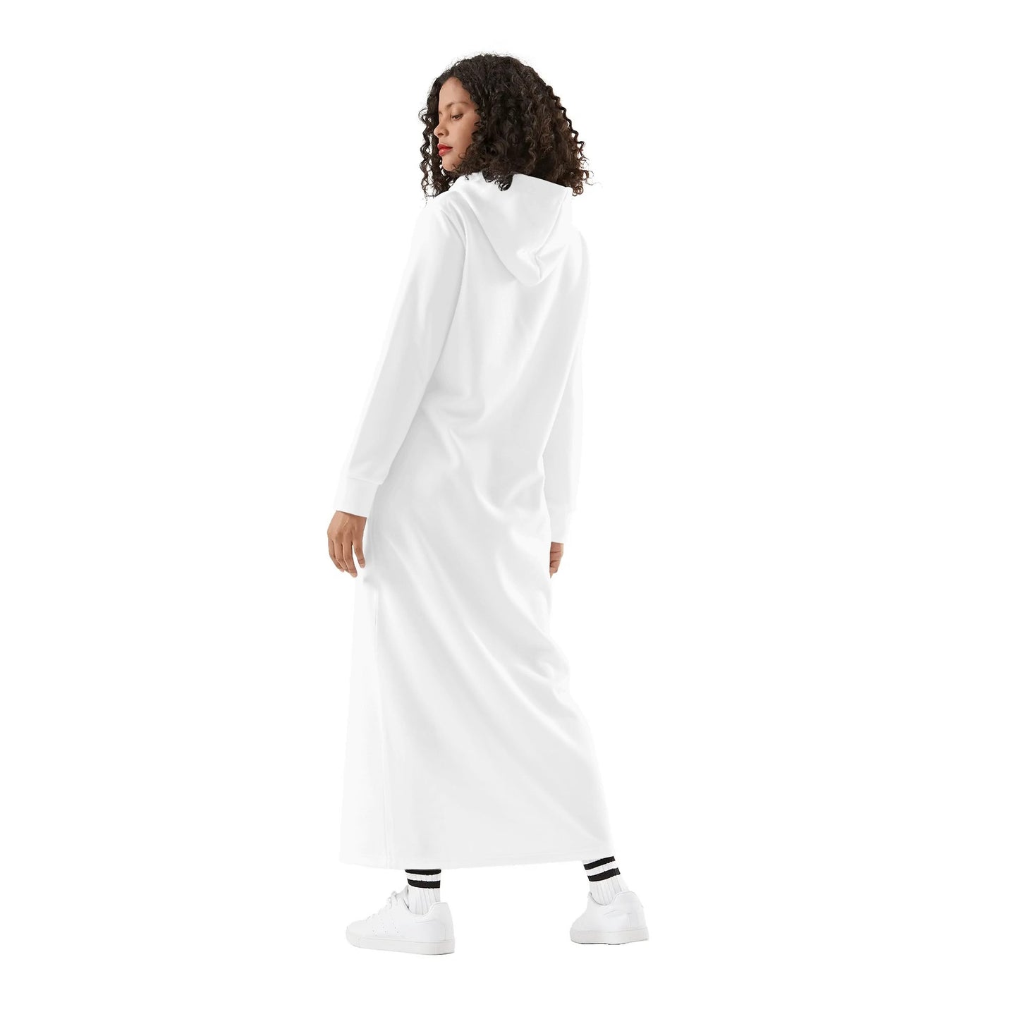 Vestido DAZ con capucha largo, informal y ligero para mujer