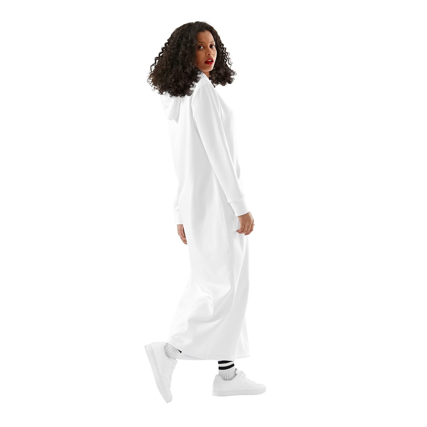 Vestido DAZ con capucha largo, informal y ligero para mujer