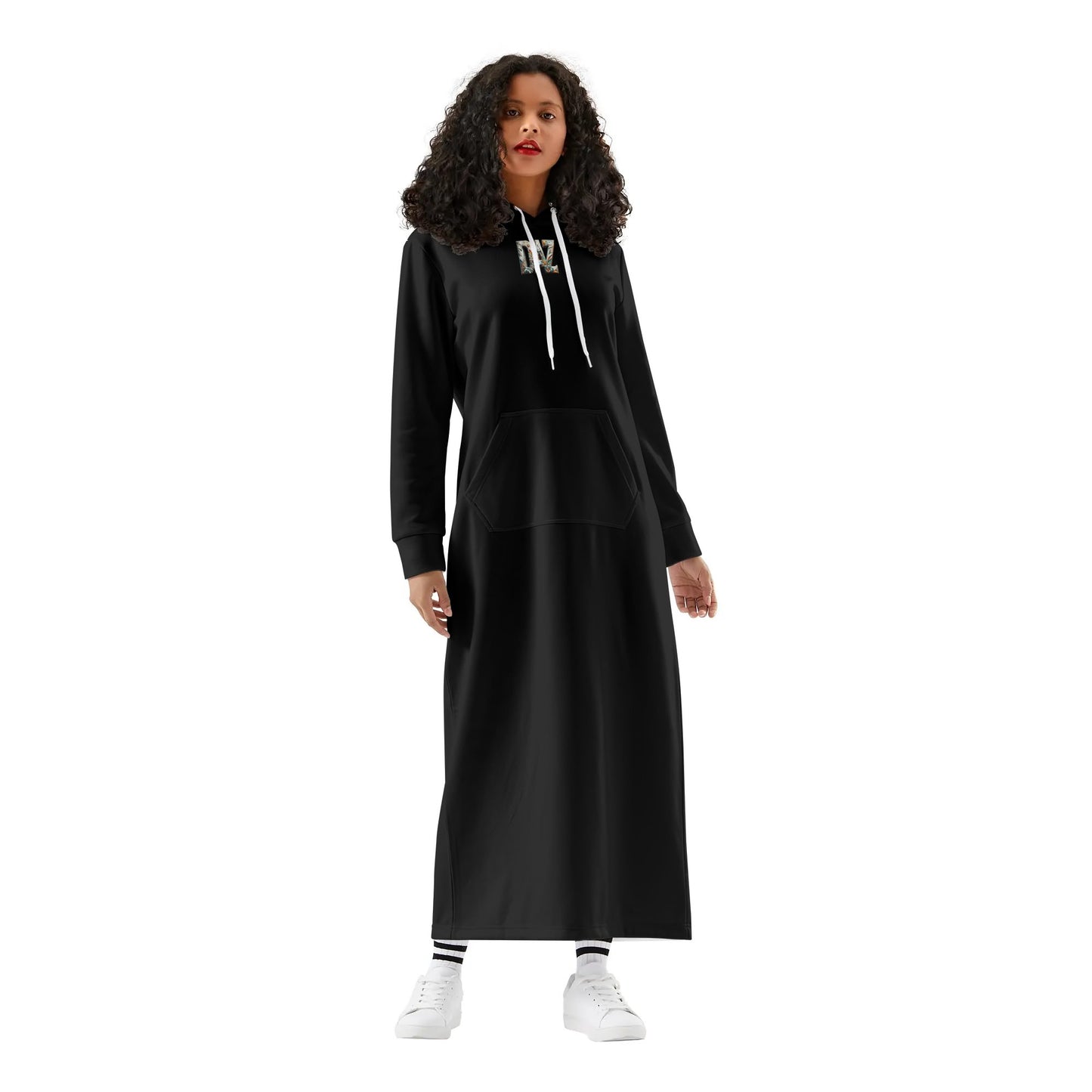 Vestido DAZ con capucha largo, informal y ligero para mujer