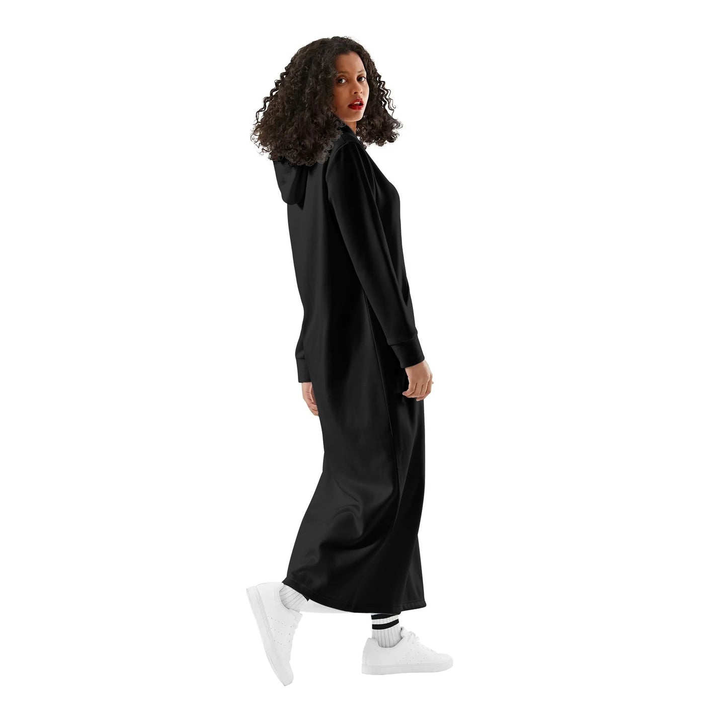 Vestido DAZ con capucha largo, informal y ligero para mujer