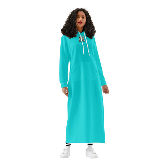 Vestido DAZ con capucha largo, informal y ligero para mujer