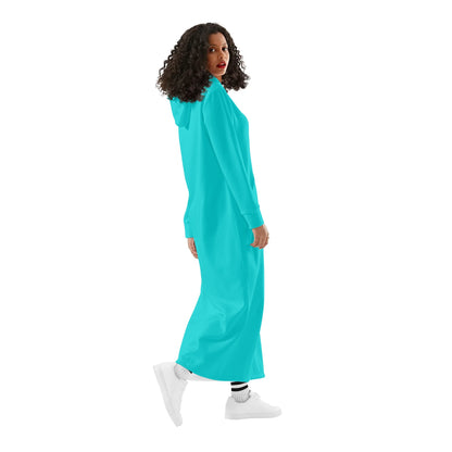 Vestido DAZ con capucha largo, informal y ligero para mujer