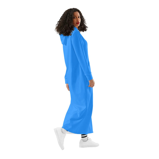 Vestido DAZ con capucha largo, informal y ligero para mujer
