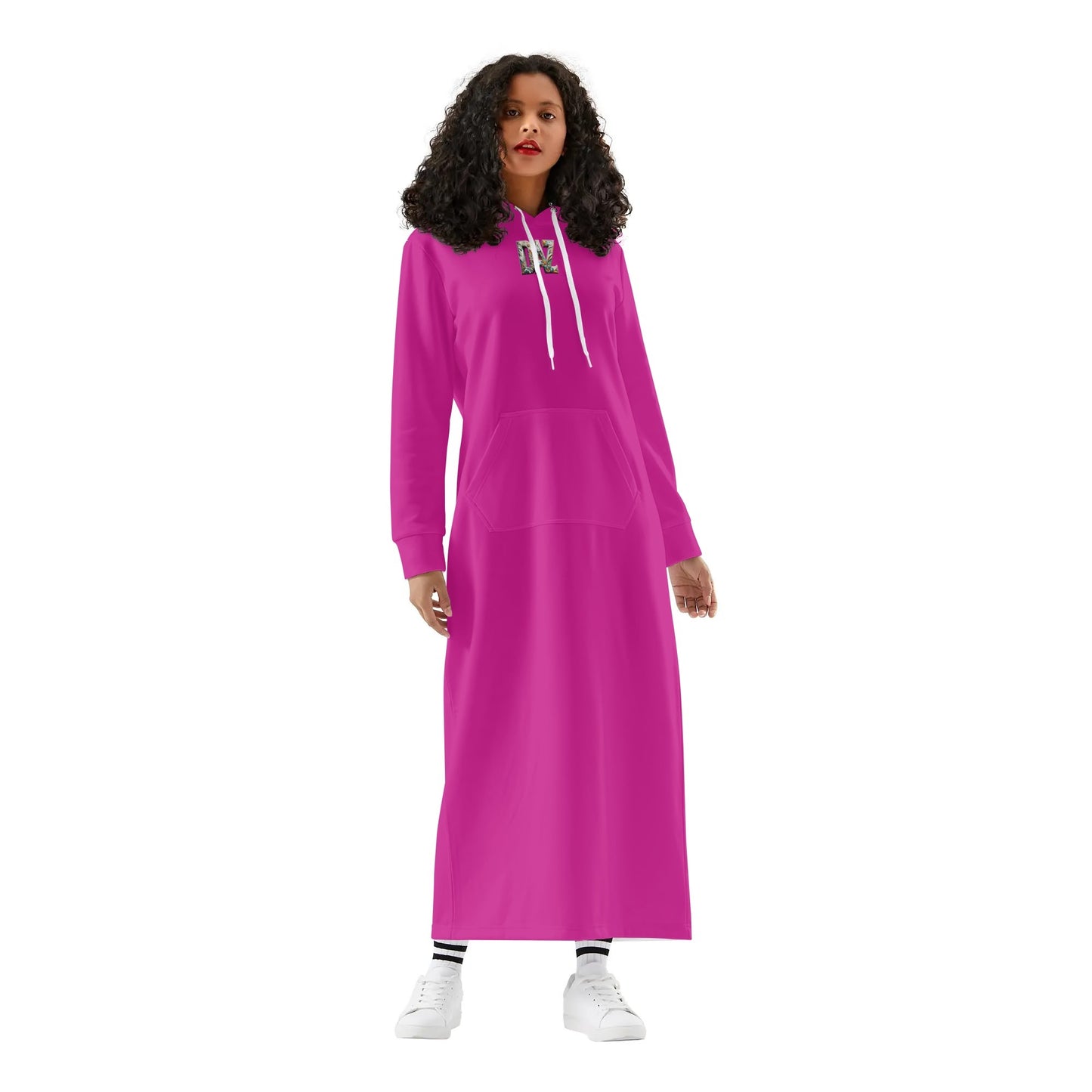 Vestido DAZ con capucha largo, informal y ligero para mujer